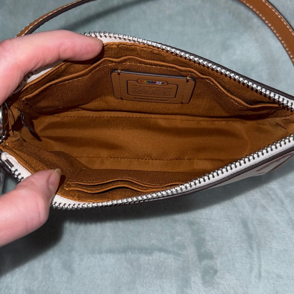 Coach Cream and Brown Rainbow Print Bag - Picture 14 of 17